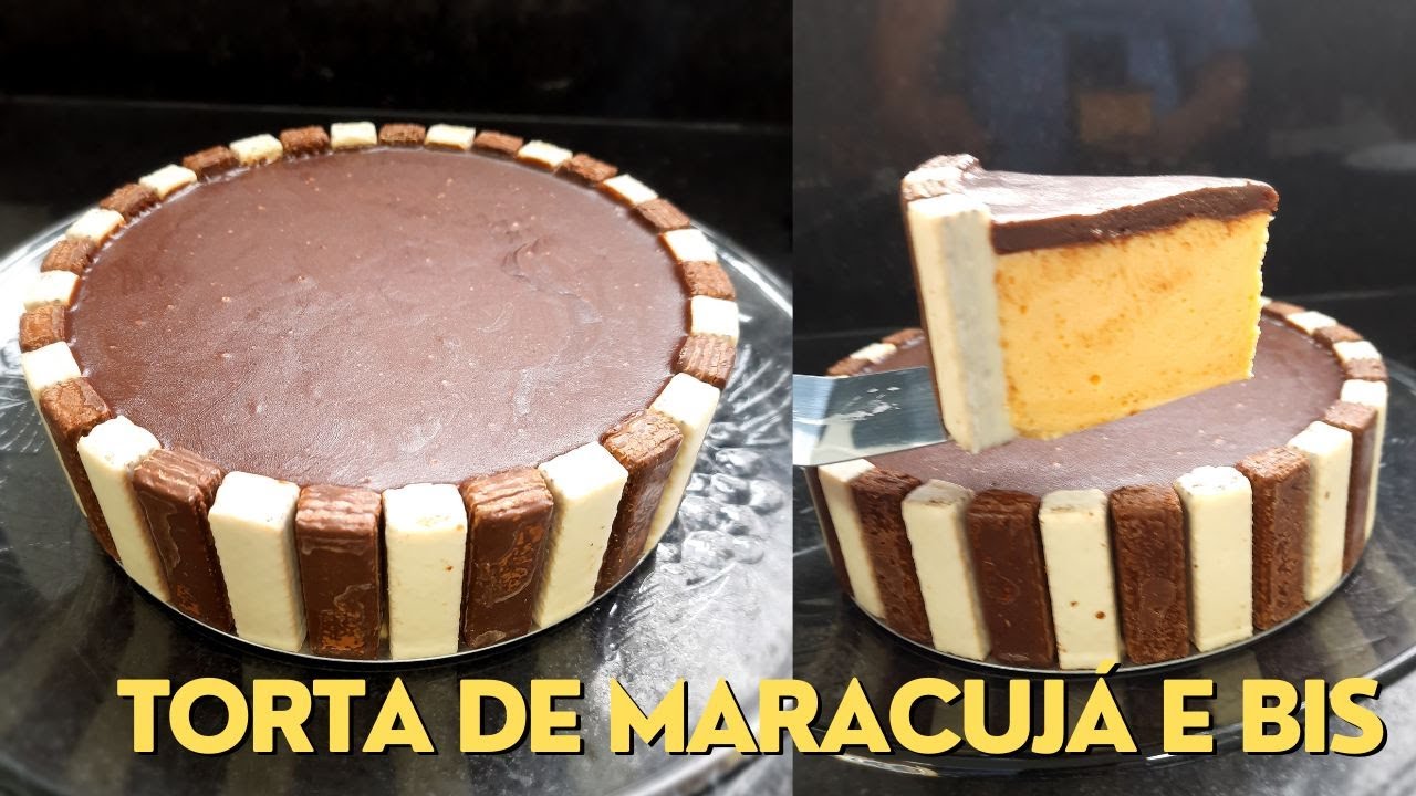 Torta de Maracujá com Bis